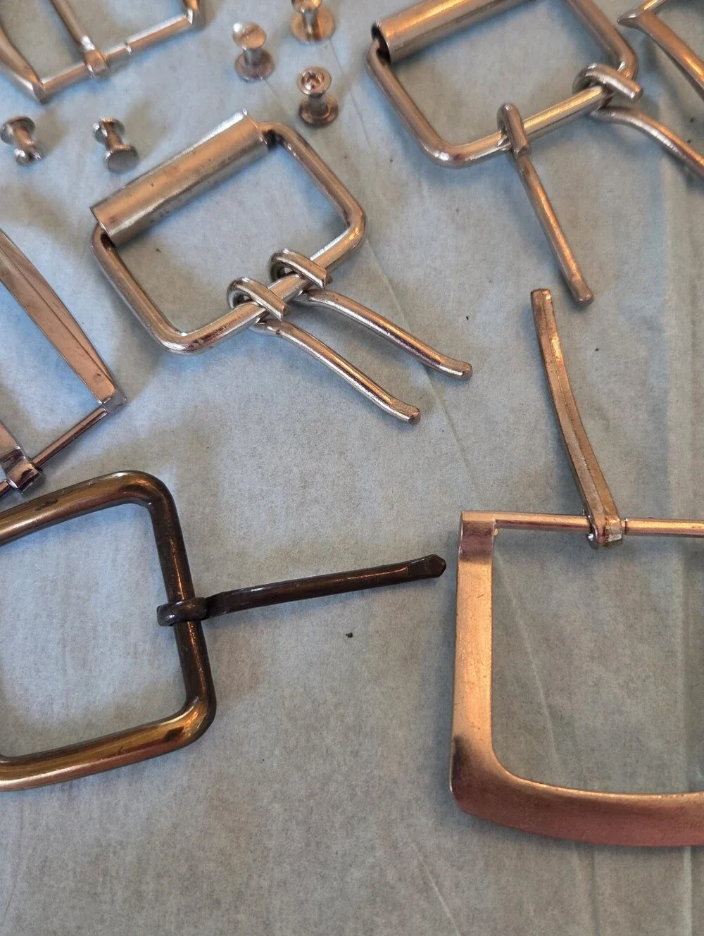 Lot of 11 Belt Buckles Vintage Metal